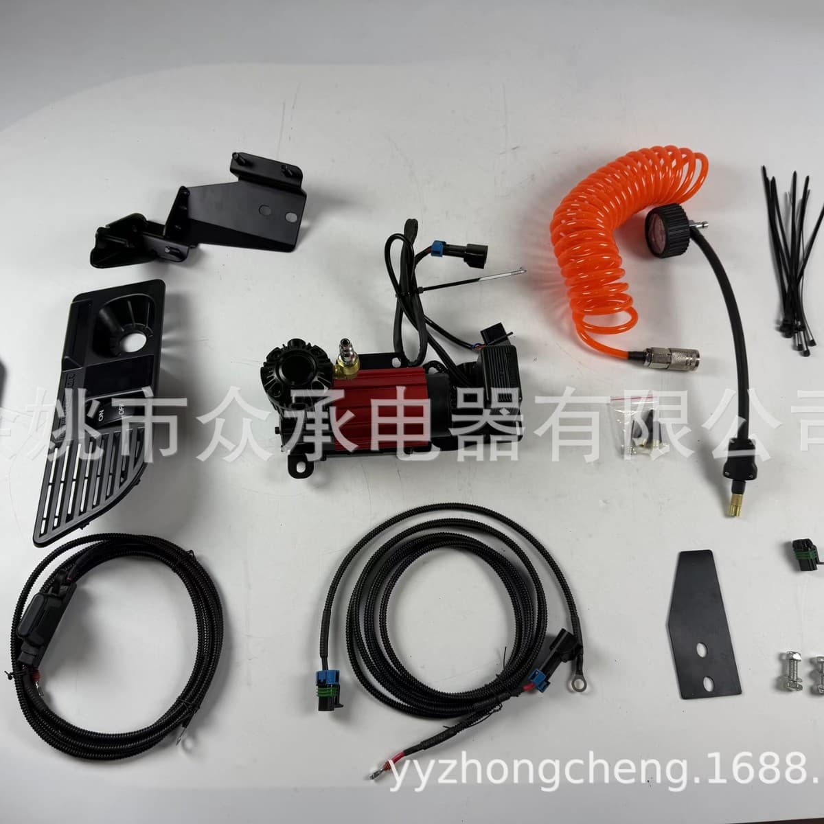Integrated Air Compressor Tire Inflator Pump for Suspension Trucks, Car Air Pump, Household Car Tire Inflator