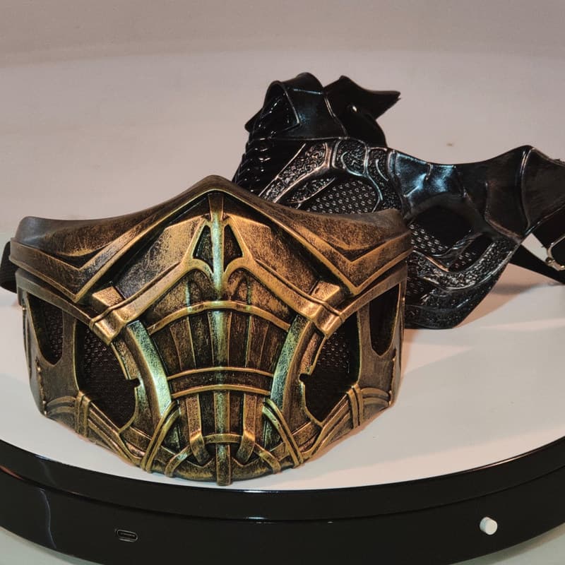 Mortal Kombat Zero Scorpion half-face mask mask photography shooting props cosplay props