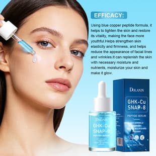 Cross-border English GHK-Cu Blue Copper Peptide Anti-Aging Serum Peptide Repair Fade Fine Lines Facial Essence for Export