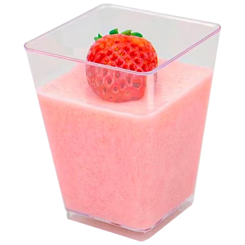 Pudding cup jelly mousse cup dessert table disposable plastic transparent cup square mini creative box with lid