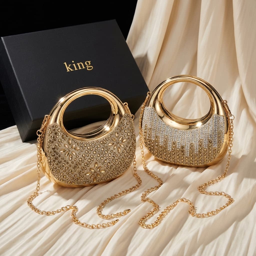 Mini Exquisite Shiny Rhinestone Sexy Lips Flower Acrylic Moon Simple Versatile Niche Handbag Crossbody Bag
