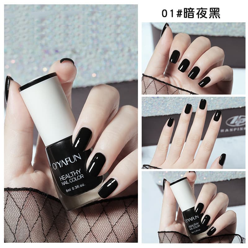OuYafei New Water-Based Nail Polish 8ml, Peelable, Long-Lasting, Quick-Dry Nail Polish for Students, No UV Lamp Required