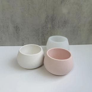 New Round Flower Pot Silicone Mold Storage Box Potted Plant Plaster Mold Resin Mold
