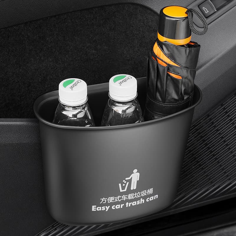 Car Door Hanging Trash Bin Multi-functional Front Seat Storage for Umbrellas and Car Interior Accessories