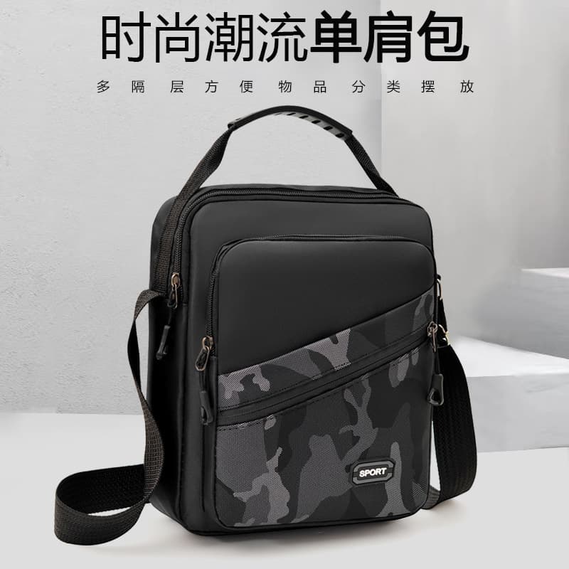 New multifunctional men's bag Korean style simple sports outdoor shoulder crossbody bag trendy men's large capacity shoulder bag