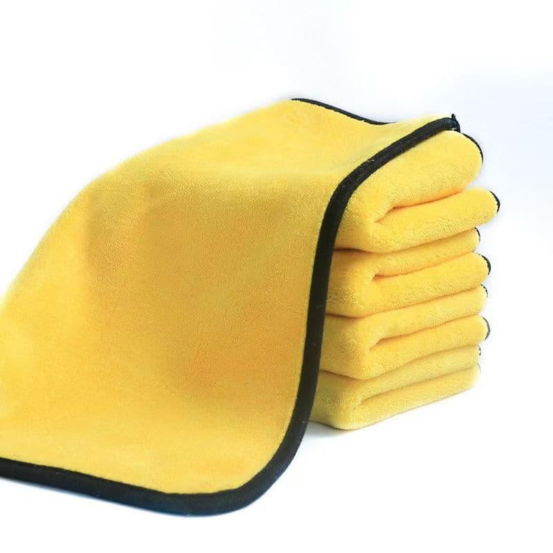 Factory direct double-sided thickened absorbent car wash cloth, car wiping towel, coral fleece towel, cleaning towel, soft and absorbent.