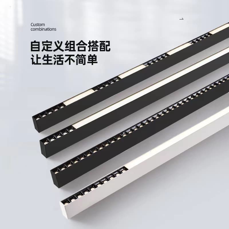 LED Anti-glare Linear Light Luxury Commercial Lighting Office Classroom Bar Long Strip Grille Combination European Lighting
