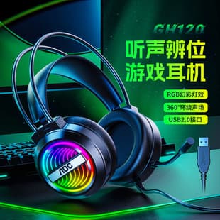 X9 PC Gaming Headset Over-Ear Wired Esports Headset 7.1 Surround Sound USB for Footstep Detection