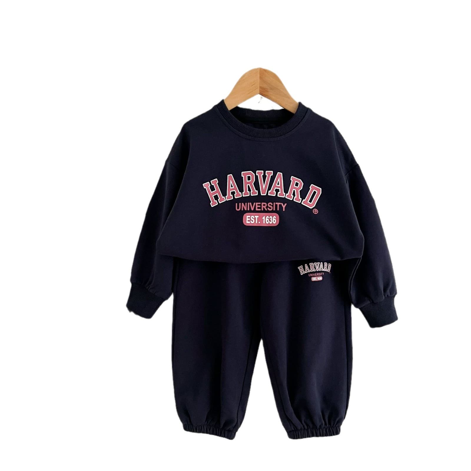 Kids Set 2025 Fall New Arrival Boys Girls Letter Print Sport Suit Baby Hoodie and Pants Two-Piece Set