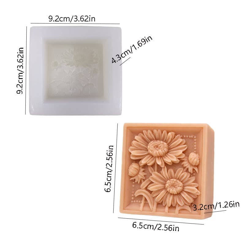 Handmade Soap Silicone Mold Soap Candle Mold Ice Carving Mold Chrysanthemum Cake Silicone Mold