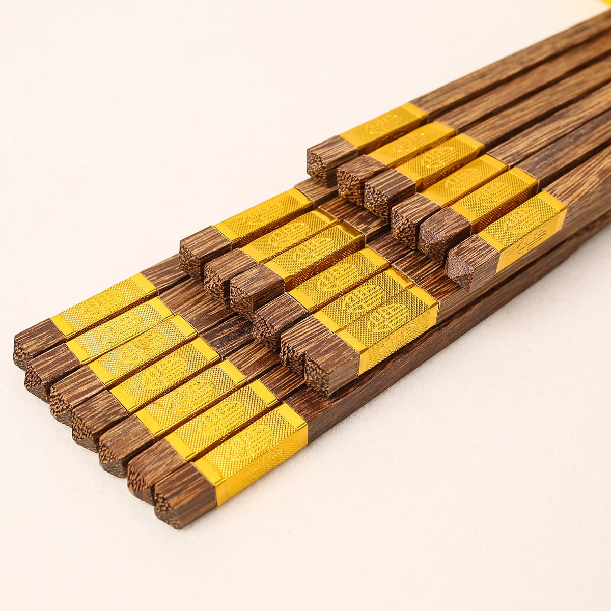 Wholesale Rosewood Chopsticks, Household Solid Wood Chopsticks with Non-Slip Round Top, Fu Character Commercial Wooden Chopsticks, Unpainted and Wax-Free Wooden Gift Chopsticks