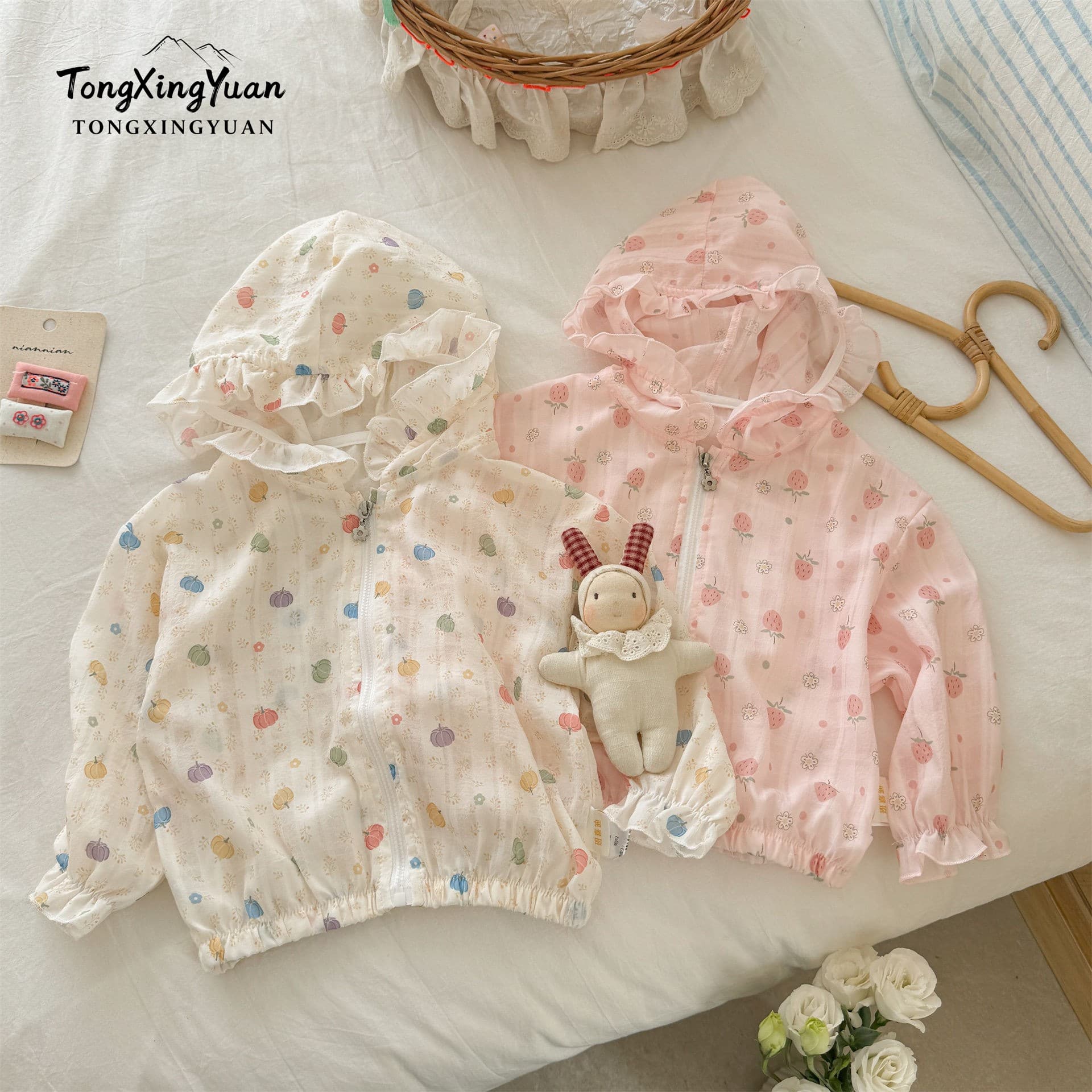 Girls Lightweight Summer Jacket New Baby Physical Sun Protection Air Conditioning Cardigan Summer Children Top Sun Protection Clothing