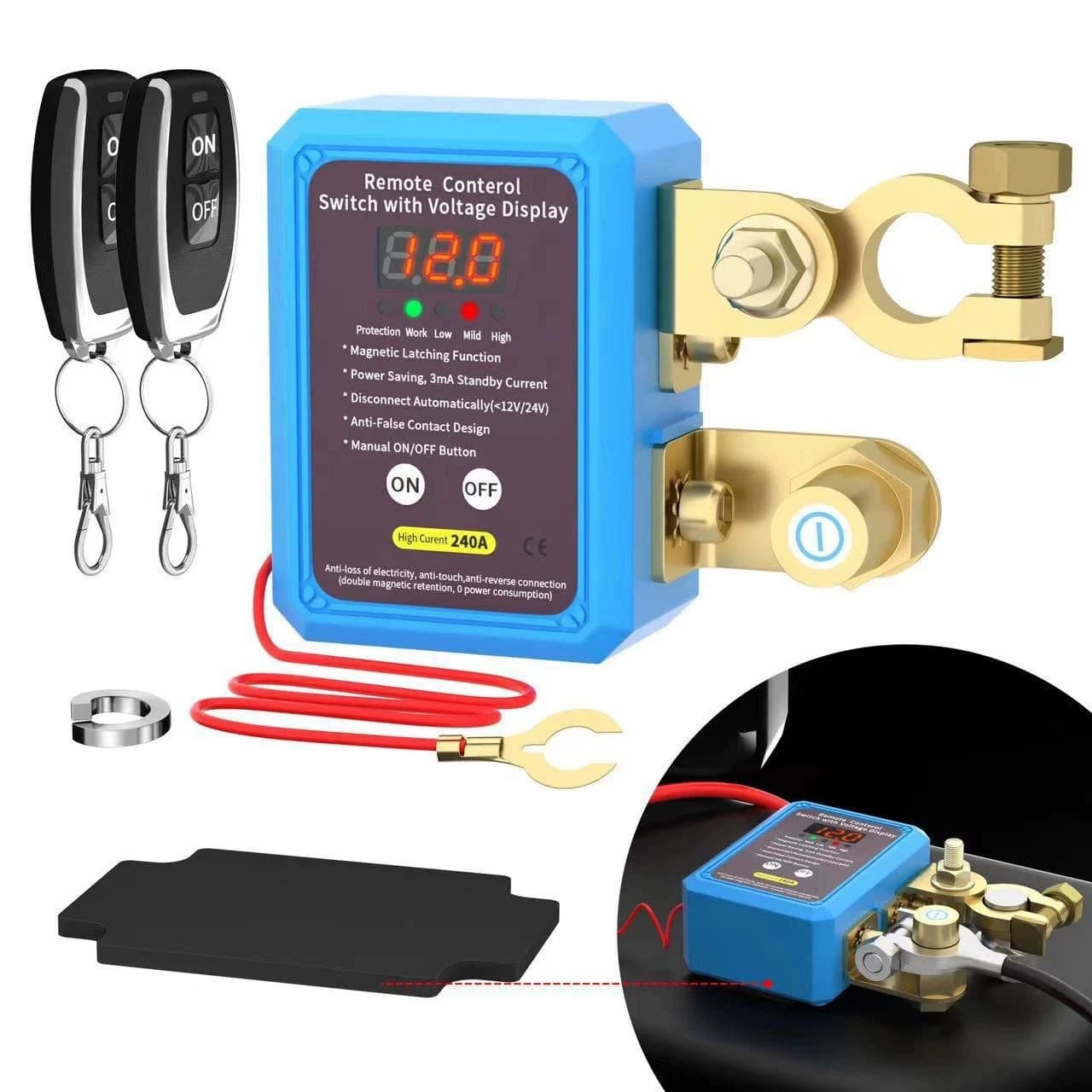 Car Battery Disconnect Switch 12V Car Battery Remote Disconnect Switch Car Battery Smart Disconnect Switch