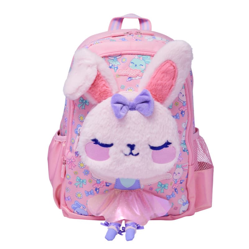Australian Smiggle School Backpack Cartoon Double-Shoulder Bag Children Casual Bag Pink Tulle Skirt Rabbit Set Series