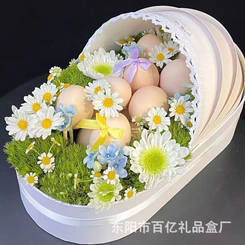 New Cradle Gift Box for Newborns and Mothers Creative Box with Flowers and Eggs Decoration Essential Supplies for Flower Shops Wholesale