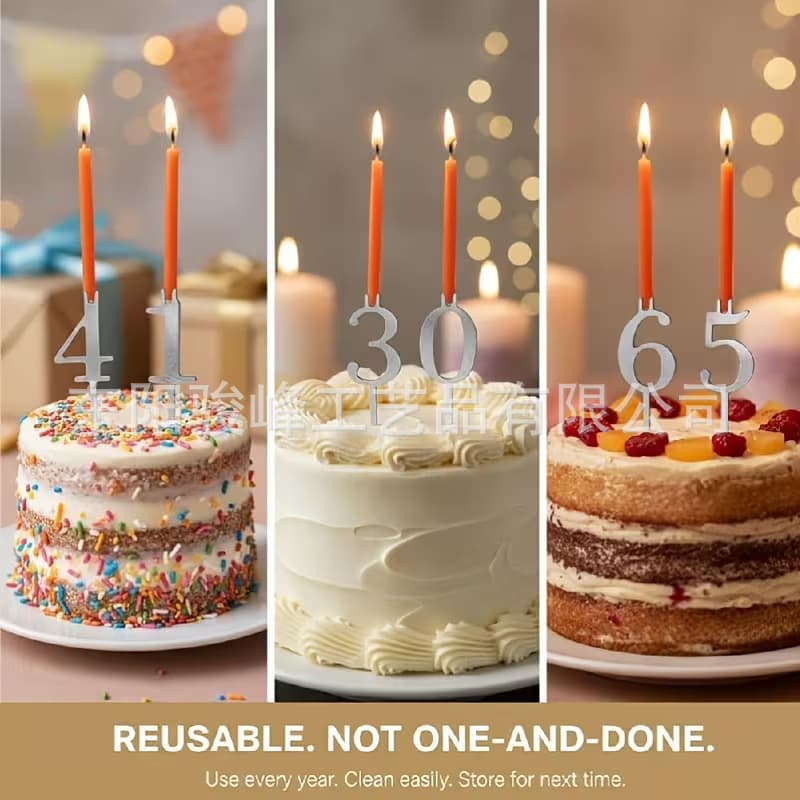 Number Birthday Candle Set Portable Novelty Trendy