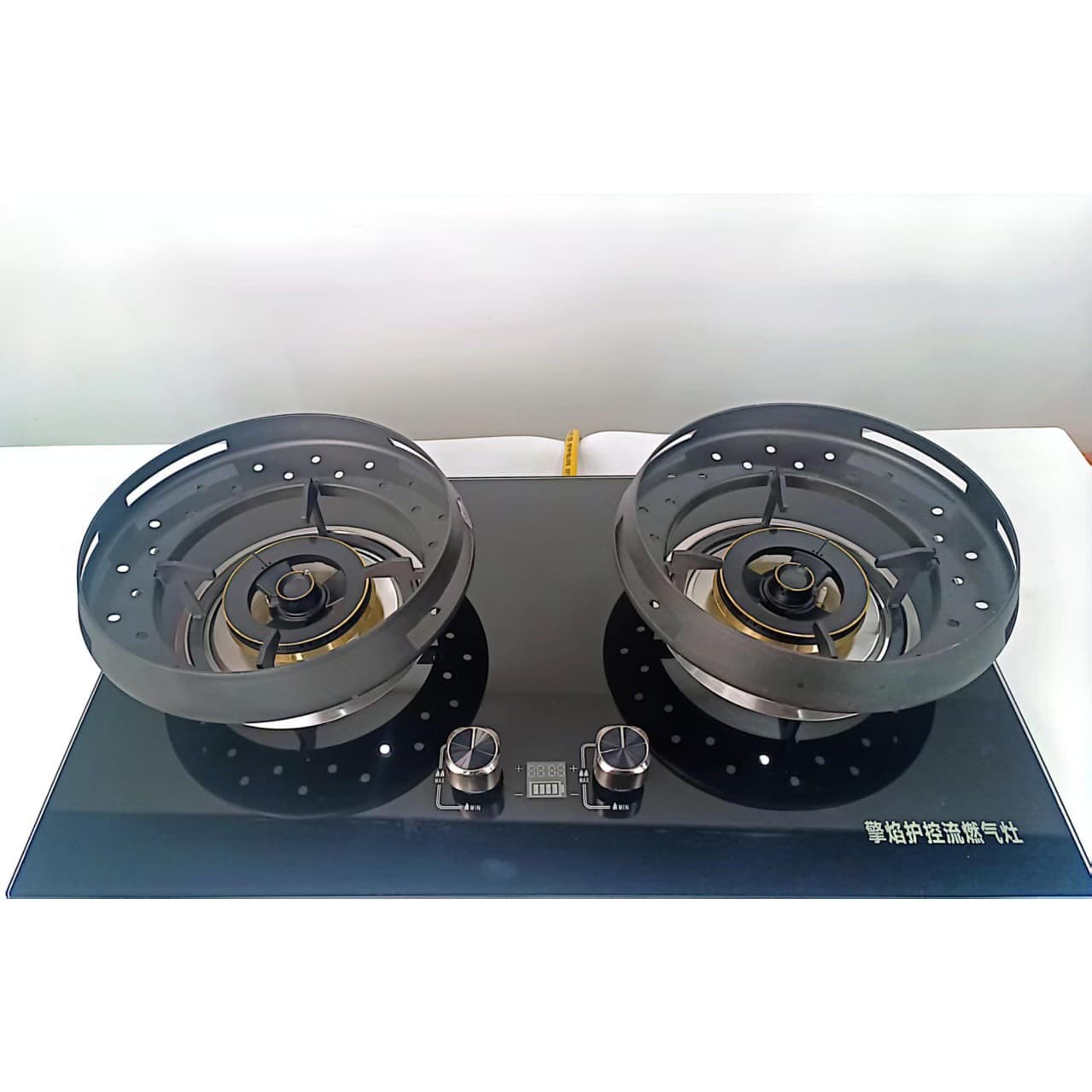 Qingyanhu Brand Flow-Control Gas Stove, Dual Burner, Tempered Glass Panel