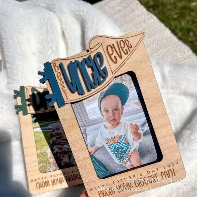 Creative wooden crafts Father's Day gift DIY photo frame gift for father home desktop decoration