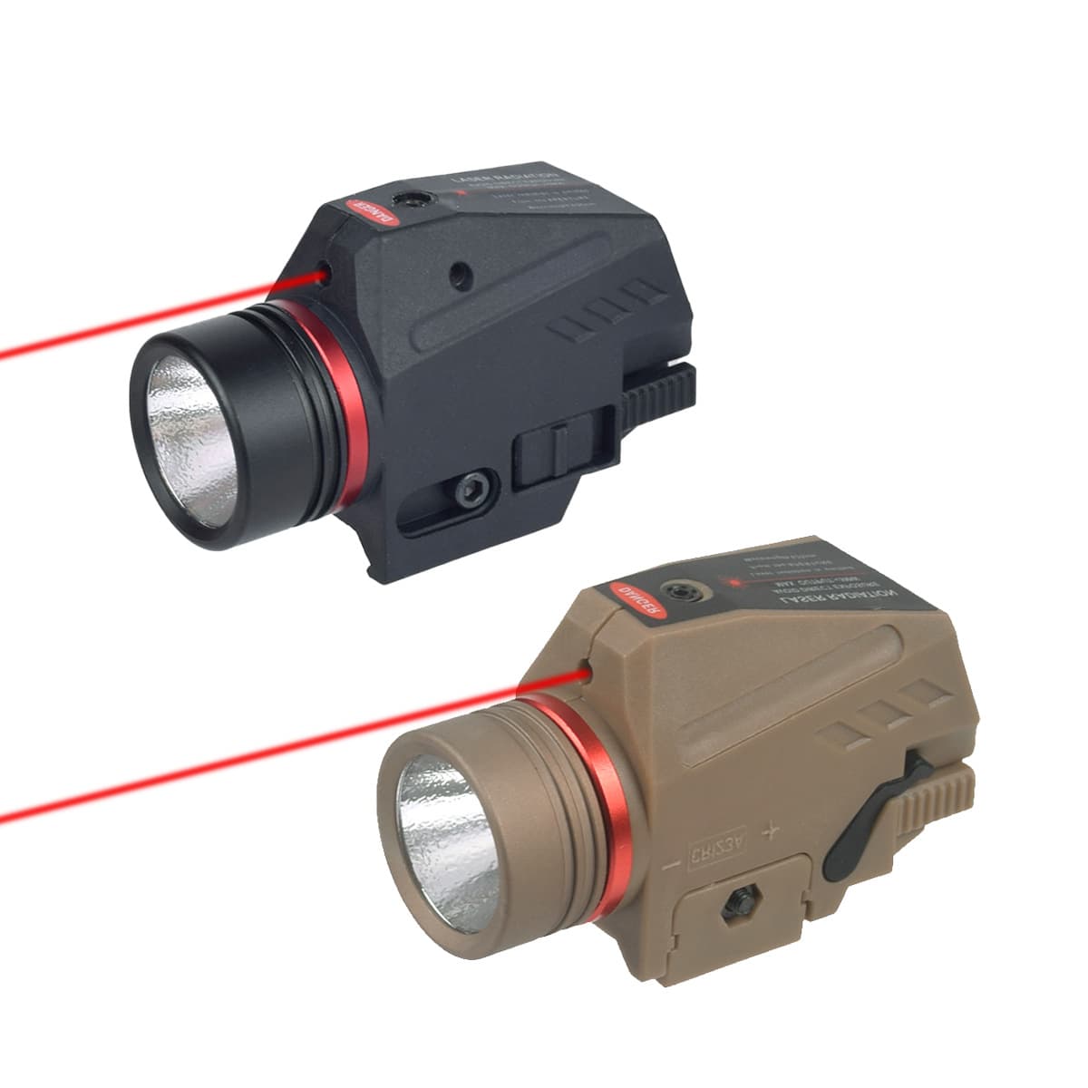 Best-selling AliExpress Amazon Tactical Laser Flashlight Combo Red Green Laser 150 Lumens Portable Light
