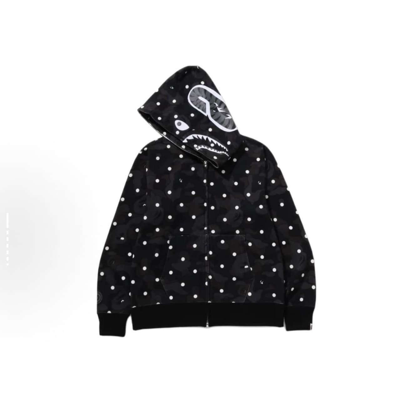 Cross-border Wholesale Camo Shark Single Hat Hooded Letter Print Casual Hoodie Jacket