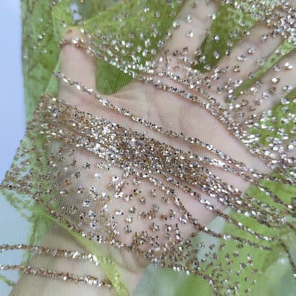 Creative diy bronzing fabric gold sequin mesh wavy yarn wrought iron background layout wedding ceiling decorative yarn