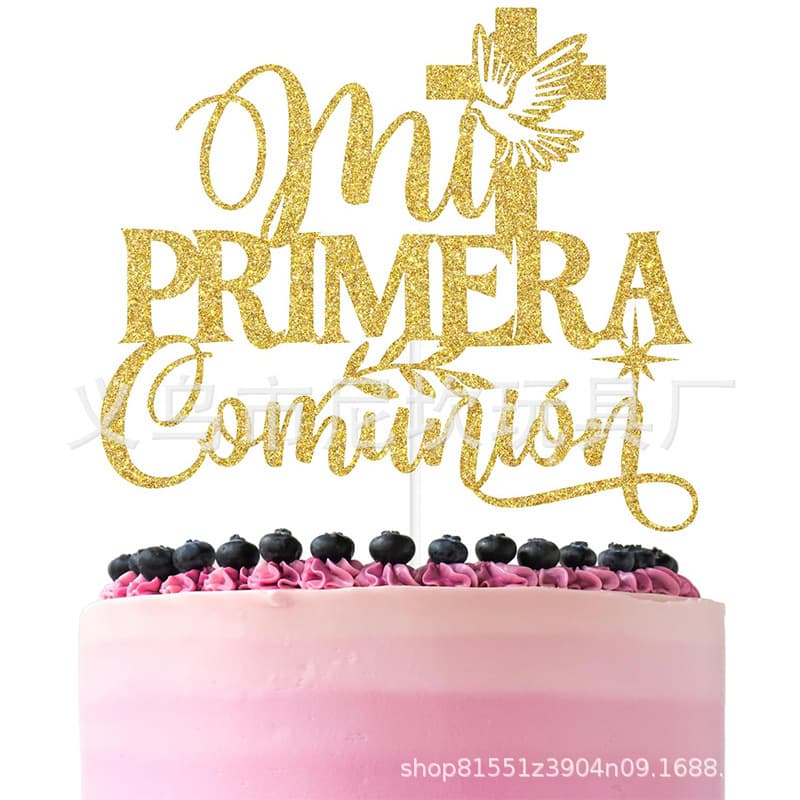 Mi Primera Comunión Spanish My Baptism First Communion Baby Communion Party Cake Topper
