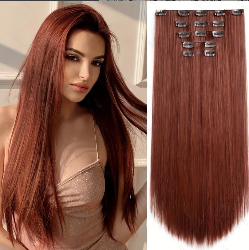 Women's Hair Topper Long Hair Volume Boost Five-Piece Top Invisible Seamless Wig Hairpiece Xuchang Hair Extension