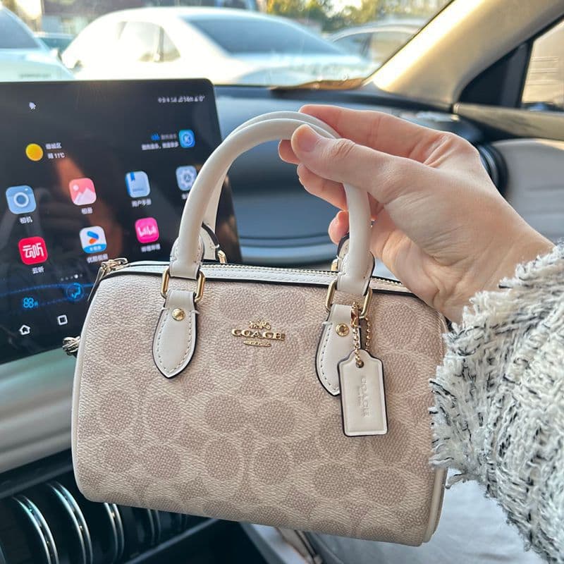 2025 New Style C-K Brand High Version Rowan Classic Monogram Mini Boston Pillow Bag Handheld Underarm Bag Classic