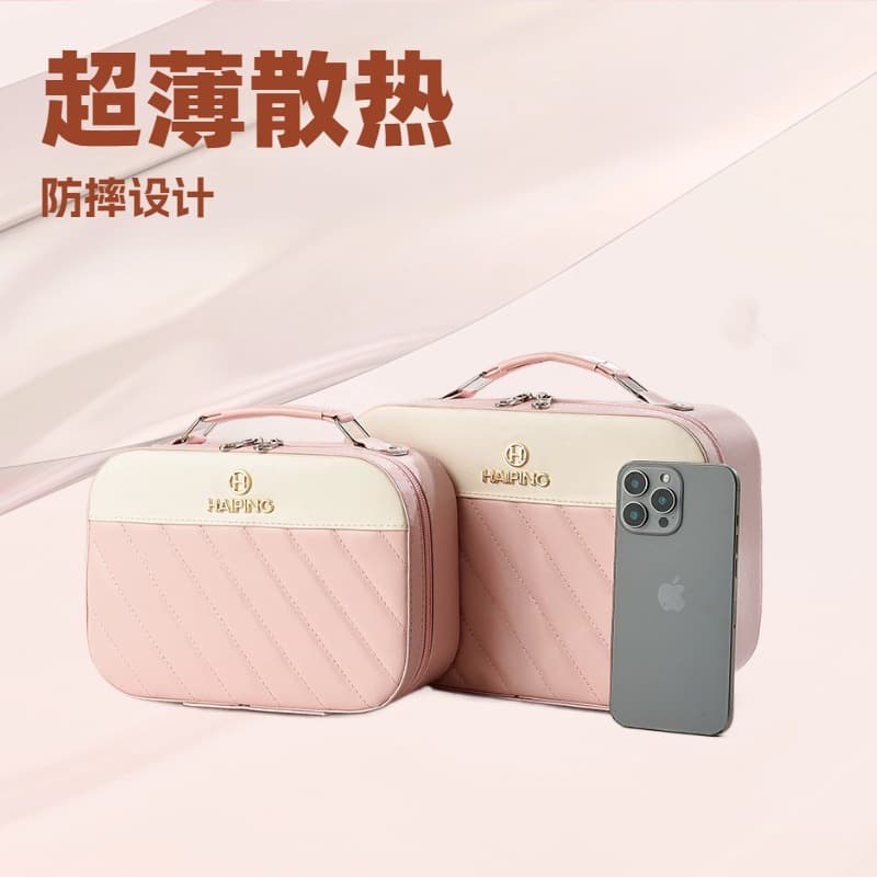 Adorable Large Capacity Portable Makeup Bag Handy Carry-On Multi-Functional Storage Pouch Elegant Pure Color Zipper Cosmetic Cas