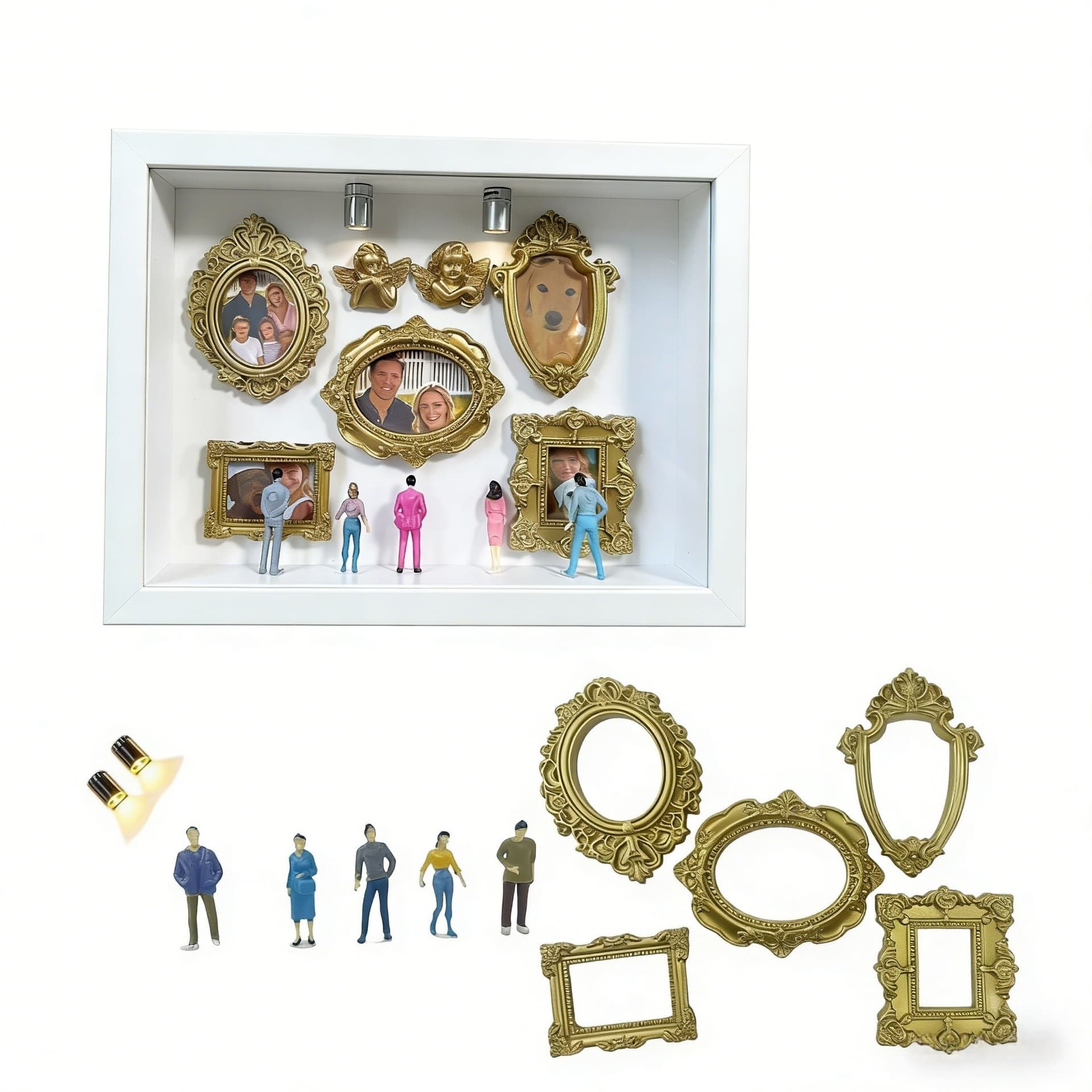In Stock Mini Museum Silhouette Box Holiday Gift DIY Mini Museum Box of Us