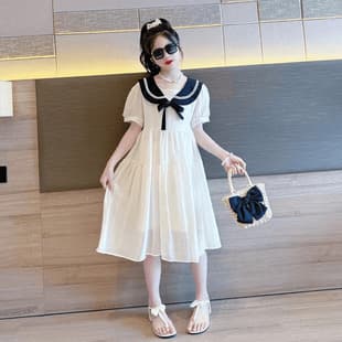 2026 Mother-Daughter Matching Summer Dress for Older Girls, Trendy Preppy Style Dress for Teens