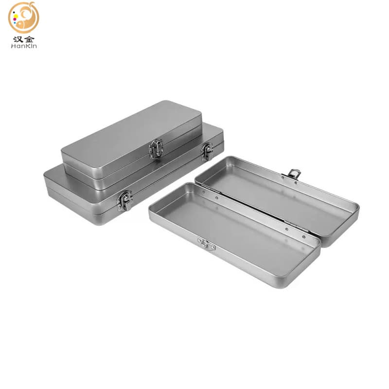 Multifunctional 36-Color Watercolor Pencil Tin Box with Flip Lid and Lock Clasp, Stationery Storage Tin Box, Portable Paint Tin Box