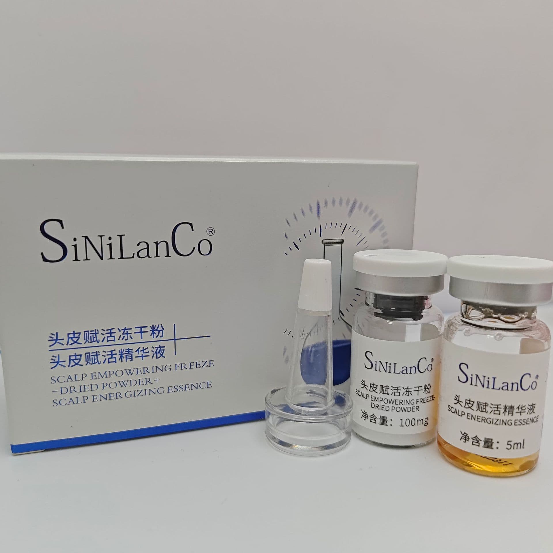 Scalp Revitalizing Freeze-Dried Powder, Scalp Energizing Essence, Hair Growth and Anti-Hair Loss Keratin Kit, Hair Strengthening and Regeneration