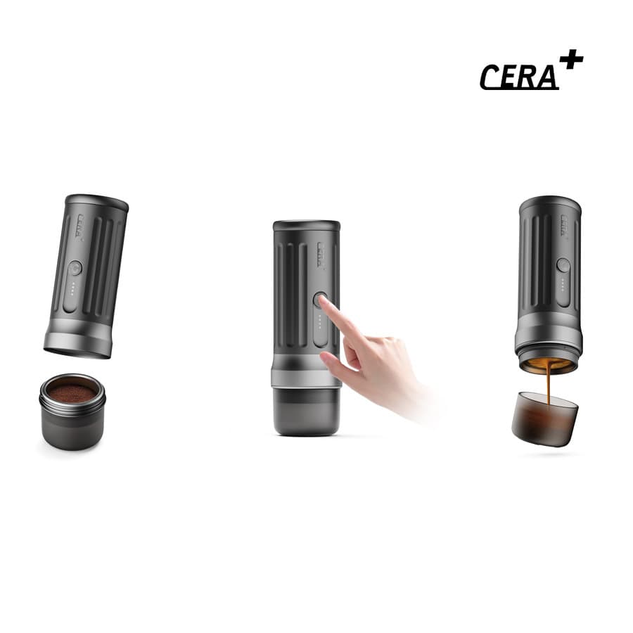 CERA Xiangzhijun Capsule Portable Coffee Machine, Italian Small Home Mini Outdoor Wireless Fully Automatic Handheld