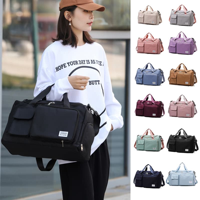 Yoga fitness bag women's sports bag portable shoulder travel bag can be put on the trolley luggage bag waterproof versatile large capacity