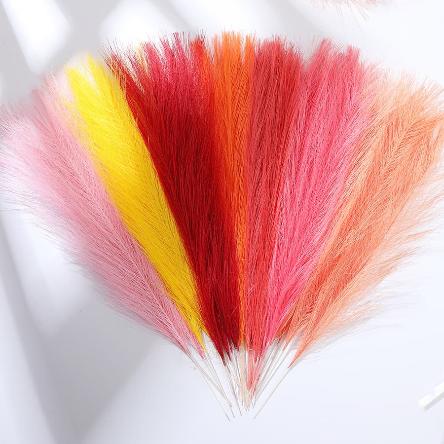 Trendy Firework Tree Artificial Flower Pink Reed Grass Artificial Firework Ball Internet Celebrity Ins Style Indoor Wedding Decoration