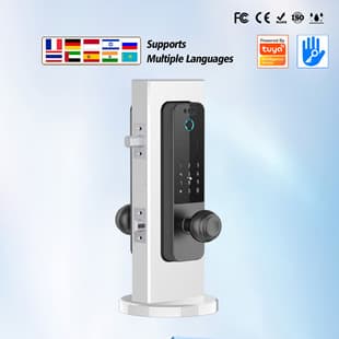 Cross-border Wooden Door Mortise Lock Face Recognition Smart Lock, Tuya Remote Fingerprint Password Lock, No Need to Modify Hole Electronic Door Lock