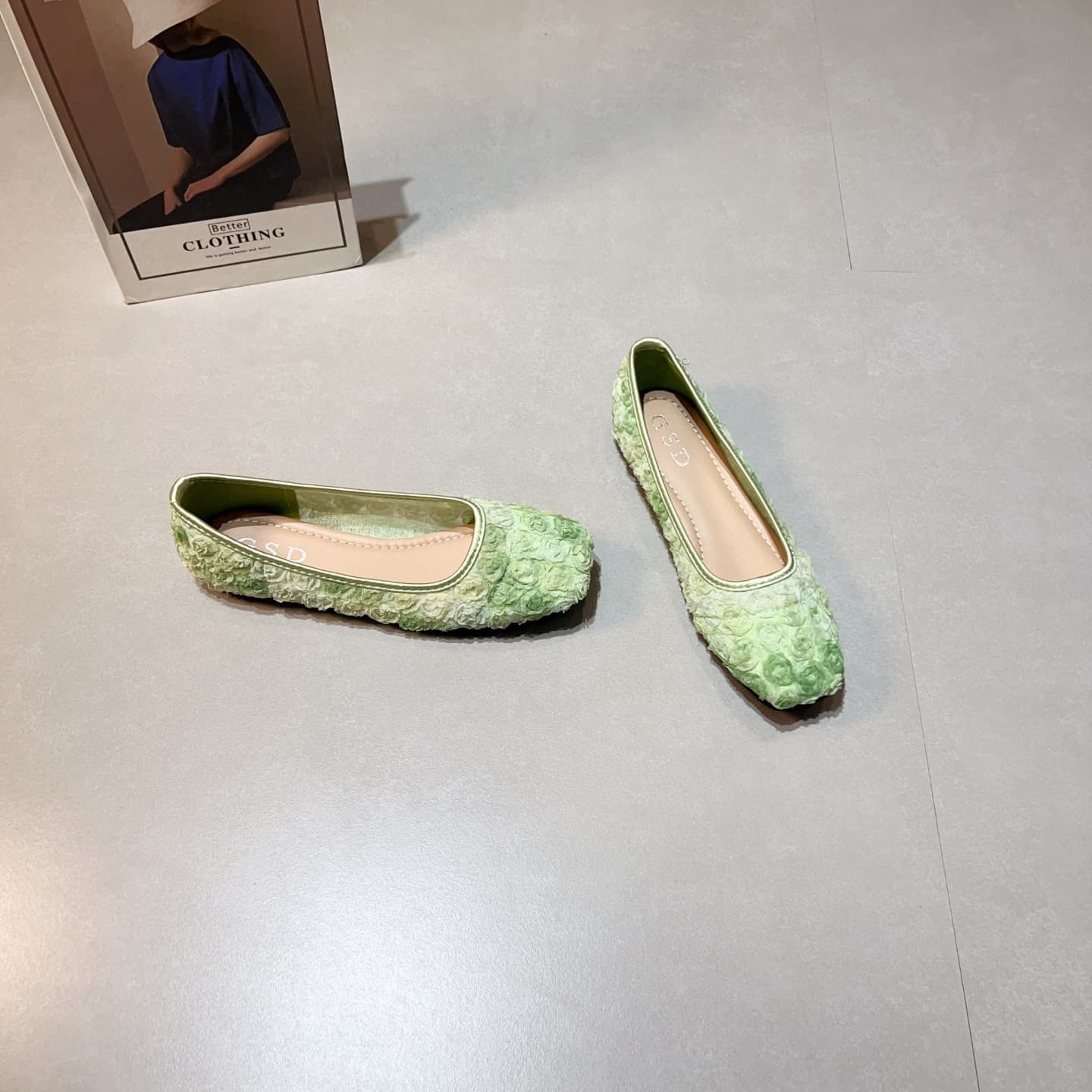 French Fairy Style Mesh Flower Flat Shoes for Women, New Summer Square Toe Breathable Flat Heel Shoes to Match Dresses