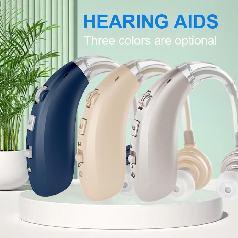 Cross-Border Behind-the-Ear Bluetooth Hearing Aid for Elderly Hearing Loss SUB Rechargeable Hearing Aid with Chinese and English Voice Prompts