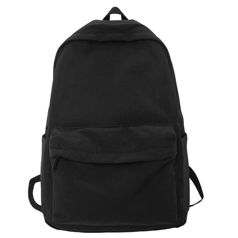 High School Backpack for Girls, Trendy Simple and Versatile, College Student Travel Lightweight Daypack, Men's Black