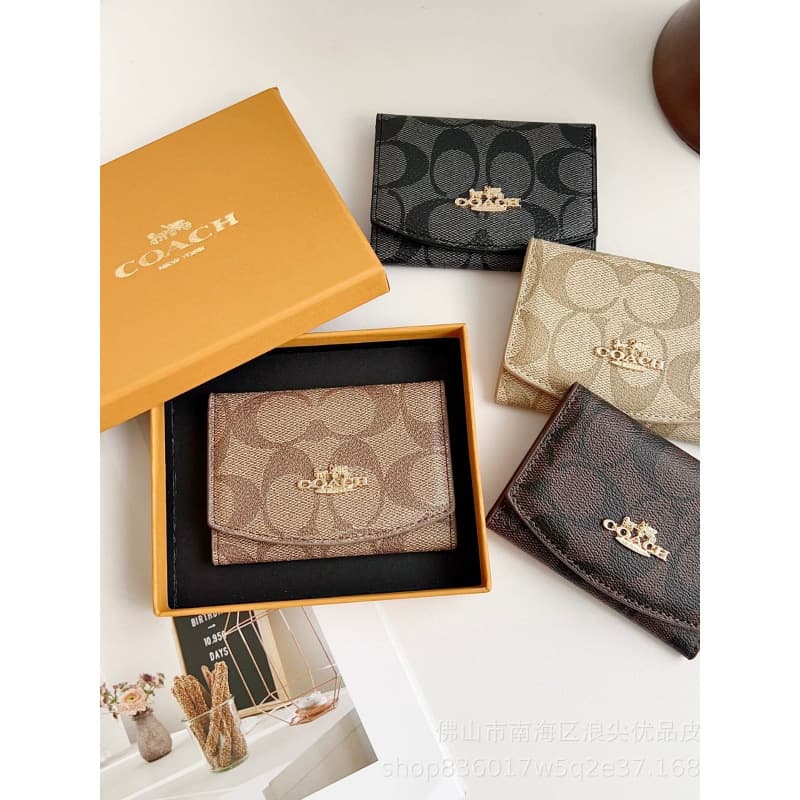 Factory Direct Wholesale Premium Card Holder Wallet Multi-Slot Tri-Fold Cross-Border European & American Style Small Chanel-Inspired Wallet