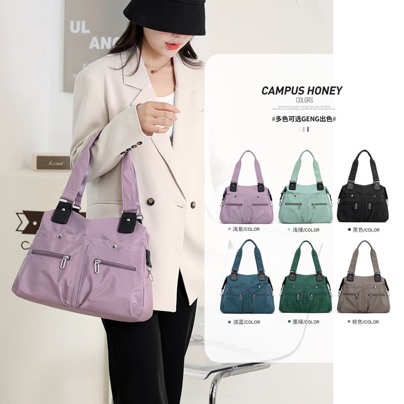 Lightweight 2026 new style women's high-end work tote bag large capacity commuter shoulder canvas bag fashionable large bag
