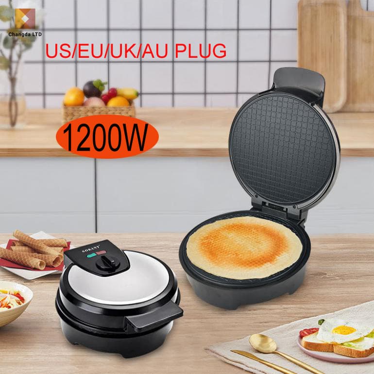 European and American 110V egg roll machine DIY ice cream roll machine cross-border breakfast machine 1200W electric pancake machine