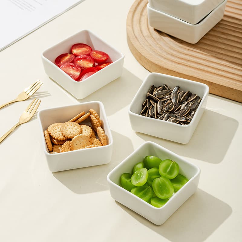 Japanese Ceramic Sauce Dish Set, Small Plates for Home Use, Fruit Plates, Dried Fruit Snack Plates, Assorted Small Dish Set