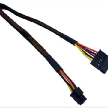 SATA Hard Drive Power Connection Adapter Cable with Braided Mesh for Dell Vostro 3668 3667