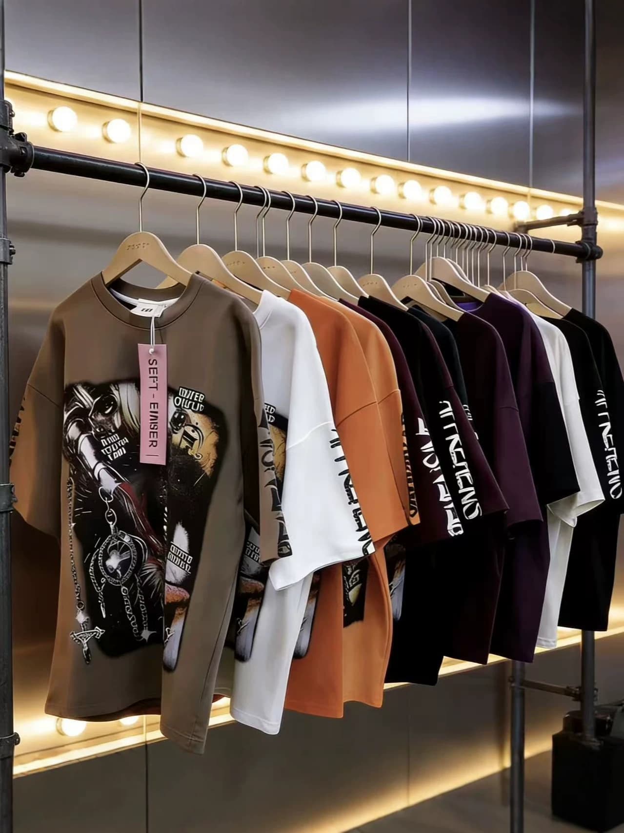 Men's Heavyweight 400g Cotton T-Shirt, Loose Fit, Summer Short Sleeve, Streetwear Style