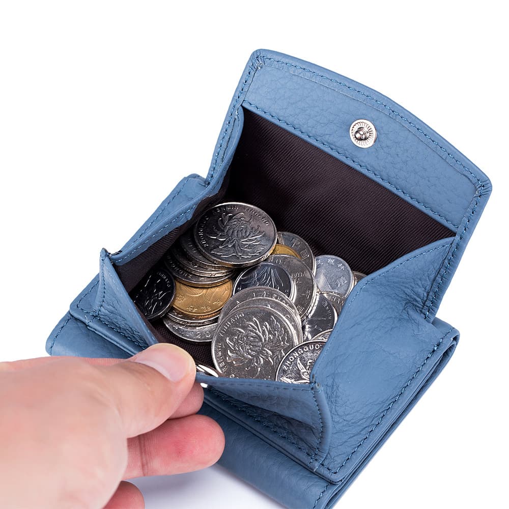 Fashionable New Style Small Wallet Rfid Genuine Leather Ins Multi-functional Coin Purse Mini Cropped Women's Wallet Style