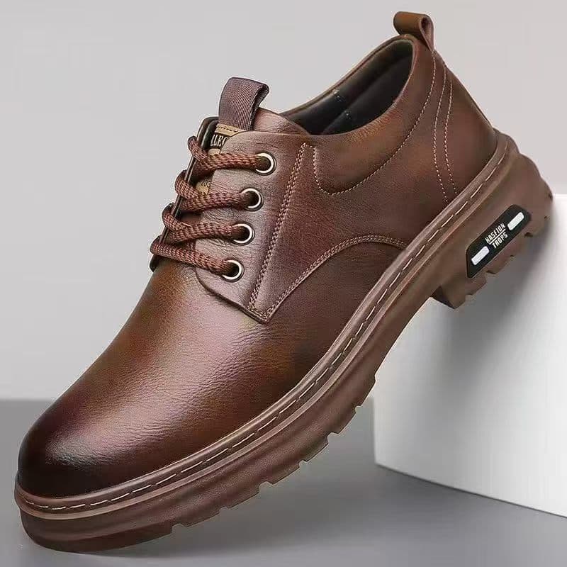 Men's Leather Shoes 2026 New Spring Business Casual Shoes British Style Soft Sole Work Shoes Casual Leather Shoes