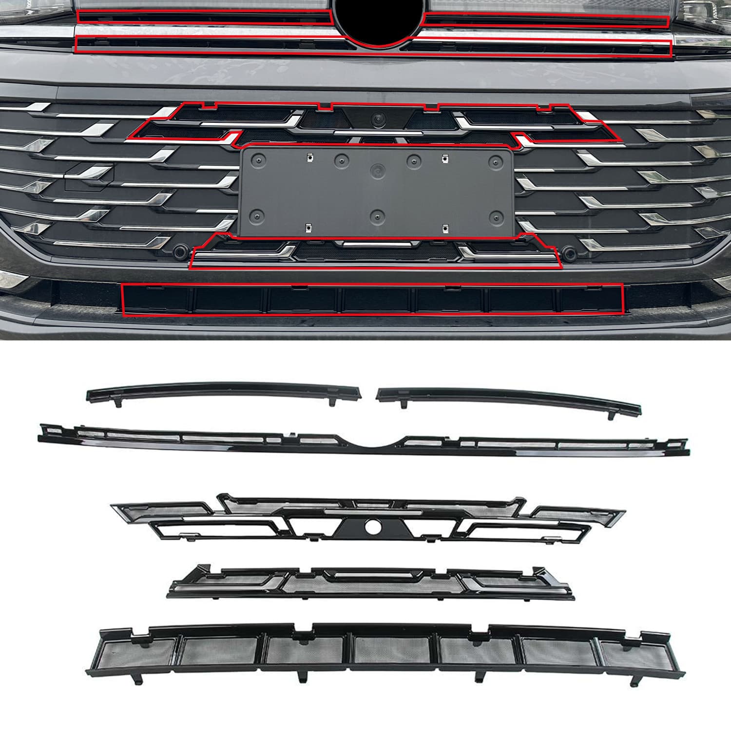 Suitable for Volkswagen 26 Lanjing Extreme Edition insect-proof net, net-in-grid protective net buckle installation, no need to disassemble and modify car supplies
