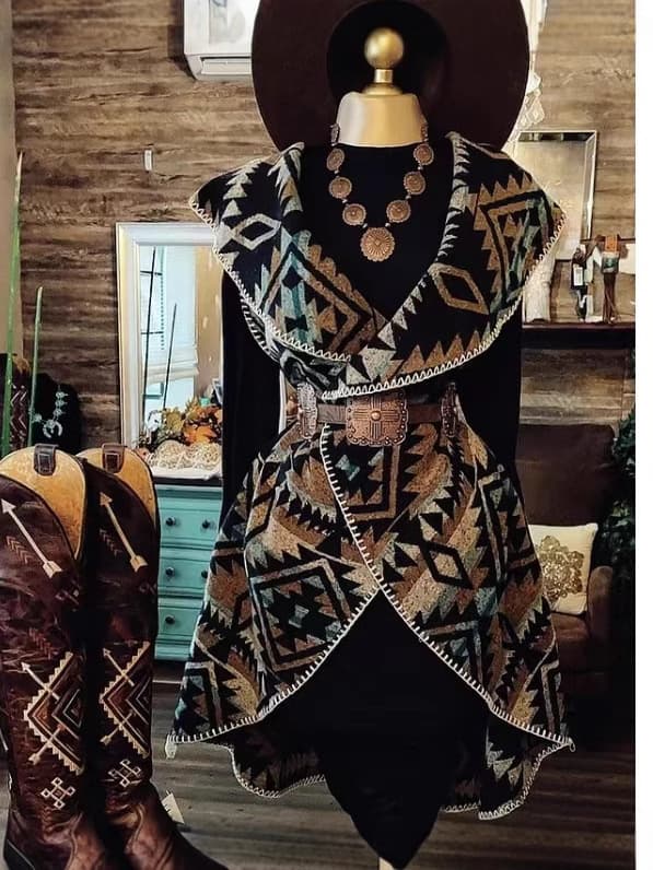 2024 Cross-border Autumn/Winter Women's Indian Versatile Ethnic Style Shawl, Faux Wool Shawl, Suitable for Travel and Outings